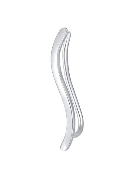 Elli Damskie klipsy do uszu Earclimber zakrzywione ze srebra próby 925 Sterling Silver Kolczyki 1 ct. Szare kolczyki damskie Elli, srebrne, z klipsem. Za 123.99 zł.