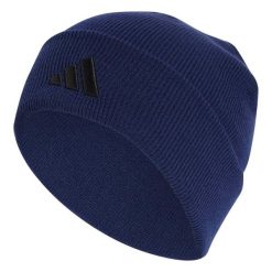 Czapka Adidas Sport New Log Bea Cuf Dorośli. Niebieskie czapki męskie Adidas, bez wzorów, z bawełny, sportowe. Za 192.99 zł.