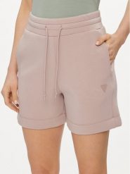 Guess Szorty sportowe Elly V2YD10 K7UW2 Beżowy Relaxed Fit. Brązowe spodenki sportowe damskie Guess, s, z wiskozy. Za 129.99 zł.