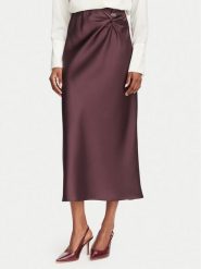 Rinascimento Spódnica midi CFC0130230003 Bordowy Regular Fit. Czerwone spódniczki damskie RINASCIMENTO, l, bez wzorów, z syntetyku, midi. Za 309.99 zł.
