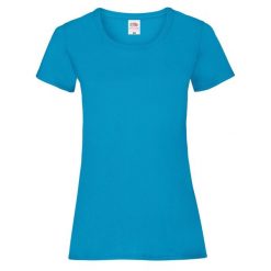 Koszulka Damska Valueweight. Niebieskie bluzki damskie Fruit of the Loom, xs, bez wzorów, sportowe, bez kołnierzyka, bez ramiączek. Za 35.99 zł.