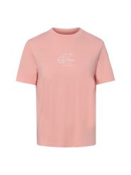 Calvin Klein Jeans Koszulka Kobiety Bawełna różowy, XS. Czerwone t-shirty damskie Calvin Klein Jeans, xs, bez wzorów, z bawełny, bez kołnierzyka. Za 129.95 zł.