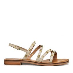 Sandały Geox. Białe sandały damskie Geox, bez wzorów, bez obcasa, na płaskiej podeszwie. Za 399.99 zł.