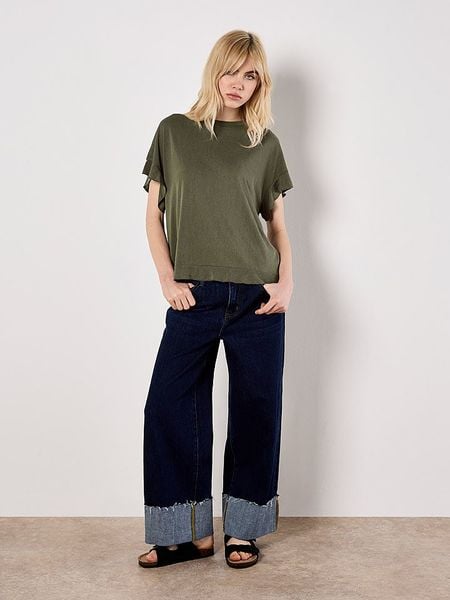 Apricot Koszulka w kolorze khaki rozmiar: S. Brązowe bluzki damskie Apricot, s, bez wzorów, bez kołnierzyka. Za 43.99 zł.