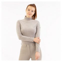 Sweter damski BR Equitation Jeanine. Brązowe swetry klasyczne damskie BR, na zimę, bez kołnierzyka. Za 241.00 zł.