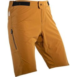 Spodenki rowerowe (+spodenki kolarskie z pampersem w zestawie) LEATT Shorts MTB. Brązowe szorty męskie LEATT, bez wzorów, sportowe. W wyprzedaży za 336.75 zł.