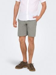 ONLY & SONS Szorty chino "Onsmark" w kolorze zielonym rozmiar: M. Zielone szorty męskie Only & Sons, bez kołnierzyka. Za 100.75 zł.