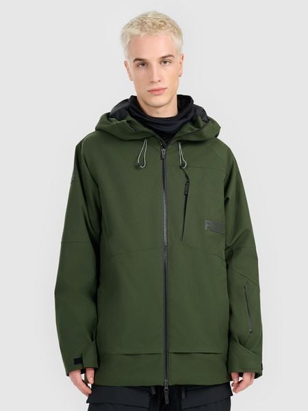 4F Kurtka snowboardowa membrana 15000 męska - khaki XL. Brązowe kurtki narciarskie i snowboardowe damskie 4f, m, bez wzorów, z materiału, bez kaptura, narciarskie. Za 799.99 zł.