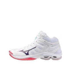 Buty do siatkówki Mizuno Wave Voltage 2 Białe/Fioletowe Indygo/Różowe Kameliowe. Białe buty sportowe na co dzień damskie Mizuno, bez wzorów, z kauczuku, do siatkówki, mizuno wave. Za 522.95 zł.