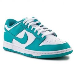 Buty do chodzenia męskie Nike Dunk Low Retro. Niebieskie buty sportowe na co dzień męskie Nike, z materiału, bez zapięcia, trekkingowe. Za 499.99 zł.