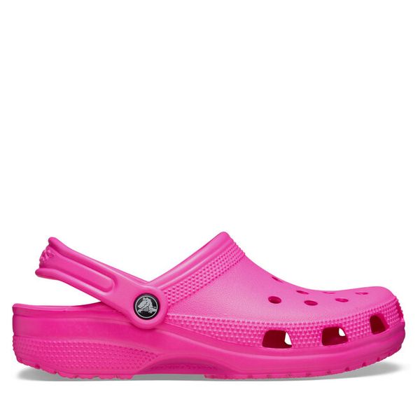 Klapki Crocs. Czerwone klapki damskie Crocs, bez wzorów, bez obcasa. Za 159.99 zł.