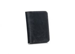 Skórzany cienki portfel męski z bilonówką SOLIER SW16 SLIM czarny. Czarne portfele męskie bez wzorów, z materiału. Za 95.00 zł.