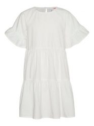 Vero Moda Girl Sukienka 10287423 Biały Regular Fit. Białe sukienki dziewczęce Vero Moda Girl, bez wzorów, z bawełny, bez ramiączek. Za 149.99 zł.