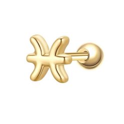 Glanzstücke München Piercing Sterling Silber gelbgold Kolczyki 1 ct Damski. Żółte kolczyki damskie Glanzstücke München, pozłacane. Za 110.49 zł.