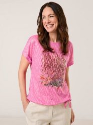 Gerry Weber Koszulka w kolorze różowym rozmiar: 42. Różowe bluzki damskie Gerry Weber, bez wzorów, bez kołnierzyka. Za 100.28 zł.