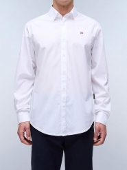 Napapijri Koszula - Regular fit - w kolorze białym rozmiar: XXL. Białe koszule męskie Napapijri, xxl, bez wzorów, z bawełny, bez kołnierzyka, bez ramiączek. Za 140.53 zł.