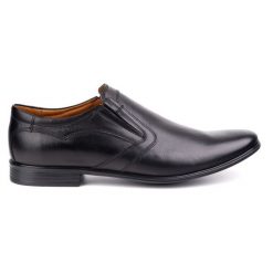 Olivier Buty męskie skórzane wizytowe 1035 czarne. Czarne buty wizytowe męskie z jeansu, bez zapięcia. Za 438.49 zł.