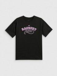 4F T-shirt oversize z nadrukiem dziewczęcy - czarny 158/164 (12-14 lat). Czarne koszulki dziewczęce 4f, bez wzorów, z bawełny, bez ramiączek. Za 59.99 zł.
