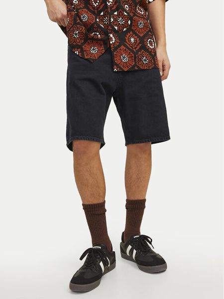 Jack & Jones Szorty jeansowe Tony 12249068 Czarny Loose Fit. Czarne szorty męskie Jack & Jones, z bawełny, bez kołnierzyka. Za 209.99 zł.