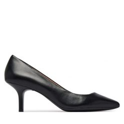 Czółenka Geox. Czarne czółenka damskie Geox, bez wzorów, bez obcasa. Za 549.99 zł.