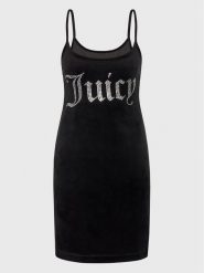 Juicy Couture Sukienka codzienna Rae JCWE222003 Czarny Slim Fit. Czarne sukienki damskie Juicy Couture, na co dzień, l, bez wzorów, z syntetyku, bez kołnierzyka, bez ramiączek, proste. Za 279.99 zł.