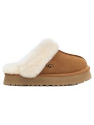 UGG Skórzane kapcie "Disquette" w kolorze jasnobrązowym rozmiar: 40. Brązowe kapcie damskie Ugg, z wełny. Za 463.38 zł.