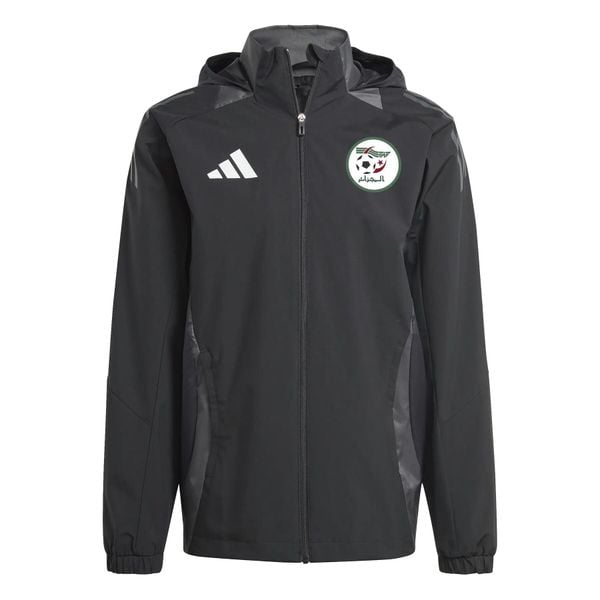 Kurtka dresowa zewnętrzna Algérie 2025. Czarne kurtki męskie Adidas, l, bez wzorów, z dresówki, bez kaptura. Za 384.50 zł.