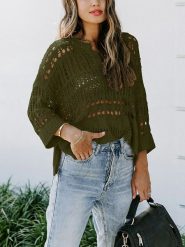 Milan Kiss Sweter w kolorze khaki rozmiar: S. Brązowe swetry klasyczne damskie Milan Kiss, s, bez kołnierzyka. Za 65.85 zł.