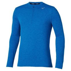 Koszulka Mizuno Core Impulse. Niebieskie t-shirty sportowe męskie Mizuno, l, z materiału, bez ramiączek, do biegania. Za 119.99 zł.