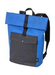 Plecak z rolowaną komorą na laptopa – Royal Blue / Black Meatfly. Niebieskie plecaki damskie Meatfly, bez wzorów, z materiału, biznesowe. Za 237.99 zł.