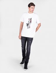 Les Hommes T-shirt Logo | LJT224-710P | Logo | Mężczyzna | Biały. Białe t-shirty męskie Les Hommes, m, bez wzorów, z bawełny, bez kołnierzyka. W wyprzedaży za 249.00 zł.