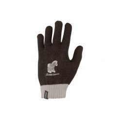 Rękawiczki jeździeckie Tricot dla dzieci. Czarne rękawiczki dziecięce FOUGANZA, z elastanu, bez ramiączek. W wyprzedaży za 4.99 zł.
