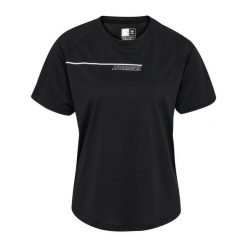 T-shirt damski Hummel hmlCOURT. Czarne t-shirty damskie HUMMEL, bez wzorów, bez kołnierzyka. Za 157.50 zł.