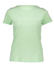 Pepe Jeans Koszulka w kolorze zielonym rozmiar: L. Zielone bluzki damskie Pepe Jeans, l, bez wzorów, z jeansu, bez kołnierzyka, bez ramiączek. Za 74.63 zł.