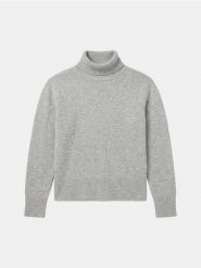 Sweter z golfem - szary. Szare golfy damskie Sinsay, l, bez wzorów, bez ramiączek. Za 39.99 zł.