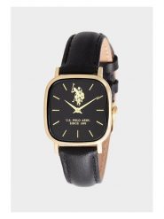 U.S. Polo Assn. Zegarek kwarcowy w kolorze złoto-czarnym rozmiar: onesize. Czarne, analogowe zegarki damskie U.S. Polo Assn., metalowe. Za 201.08 zł.