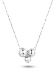 Eclat d'Argent Srebrny naszyjnik z elementem ozdobnym - dł. 40 cm rozmiar: onesize. Szare naszyjniki damskie Eclat d'Argent, srebrne. Za 170.47 zł.