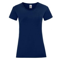 Koszulka Damska Iconic 150. Niebieskie bluzki damskie Fruit of the Loom, xs, bez wzorów, sportowe, bez kołnierzyka, bez ramiączek. Za 28.99 zł.