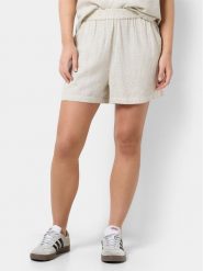 Noisy May Szorty materiałowe Leilani 27028732 Beżowy Regular Fit. Brązowe szorty damskie Noisy may, bez wzorów, z materiału. Za 69.99 zł.