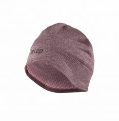 Czapka zimowa unisex odblaskowa termoaktywna z otworem na kucyk do biegania CEP. Fioletowe czapki męskie CEP, na zimę, bez wzorów, z elastanu, eleganckie. Za 79.00 zł.