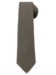 Beżowy Elegancki Krawat Męski -ALTIES- 6 cm, w Drobny Rzucik. Brązowe krawaty i muchy męskie Alties, bez wzorów, z tkaniny, eleganckie. Za 49.00 zł.