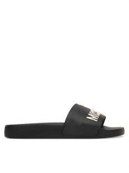 LOVE MOSCHINO Klapki JA28052G0OI14000 Czarny. Czarne klapki damskie Love Moschino, bez wzorów, z materiału, bez obcasa. Za 459.99 zł.