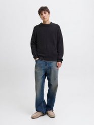 Jack & Jones Sweter w kolorze czarnym rozmiar: S. Czarne swetry męskie Jack & Jones, s, bez wzorów, z bawełny, bez kołnierzyka. Za 90.95 zł.