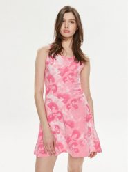 Adidas Sukienka letnia Floral Graphic IS4247 Różowy Regular Fit. Czerwone sukienki damskie Adidas, na lato, xs, bez wzorów, z bawełny, bez kołnierzyka, bez ramiączek. Za 139.99 zł.