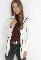 Biała Kurtka Layna. Białe kurtki damskie Born2be, l, bez wzorów, bez kaptura. Za 169.99 zł.