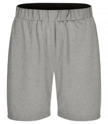 Clique Basic Active Shorts z barwionej przędzy – Grey Melange. Szare szorty męskie CLIQUE, bez wzorów, z dzianiny. Za 100.94 zł.