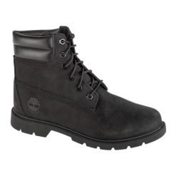 Buty Timberland Linden Woods Wp 6 Inch 1A156S czarne. Czarne botki damskie z gumy, bez obcasa, bez zapięcia. Za 977.82 zł.