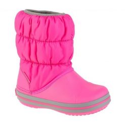Buty Crocs Winter Puff Boot 14613-6TR różowe. Czerwone śniegowce dziewczęce z gumy. Za 290.42 zł.