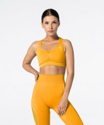 Biustonosz bezszwowy Phase żółty. Żółte biustonosze sportowe damskie Carpatree, bez wzorów, z elastanu. Za 39.99 zł.