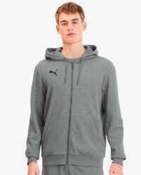 Bluza z kapturem Puma team Goal 23 Casuals. Szare bluzy z kapturem męskie Puma, s, z bawełny. Za 221.80 zł.